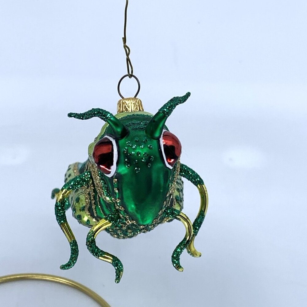 Whitehurst Grasshopper Hand Blown Fantasy Glass Ornament 5.75" Boxed Vtg Imports - Picture 8 of 13